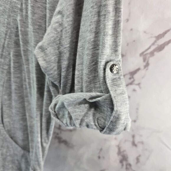 Athleta Hoodie Womens Large Zip Lightweight Shirt Hoodylicious Ruched Roll Up - Picture 12 of 14